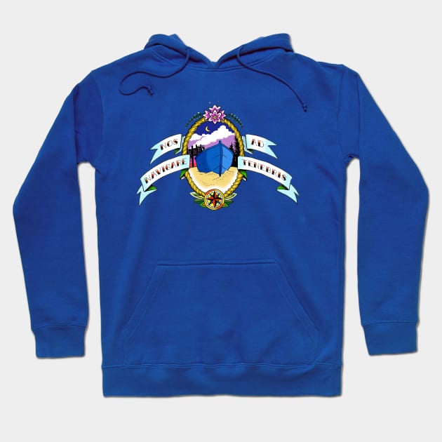 Blue Boat Crew Hoodie by PlaygroundCrew